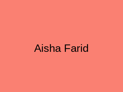 Aisha Farid Bridals Gulberg 3 Lahore