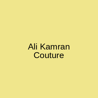 Ali Kamran Couture Faisalabad