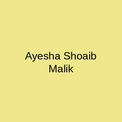 Ayesha Shoaib Malik DHA ph5 Lahore