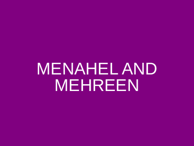 MENAHEL AND MEHREEN Bridals Karachi