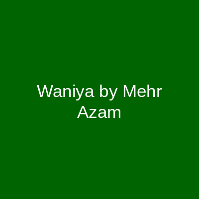 Waniya by Mehr Azam Gulberg 3 Lahore