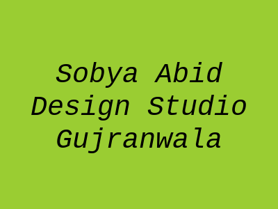 Sobya Abid Design Studio Gujranwala