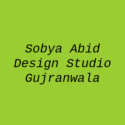 Sobya Abid Design Studio Gujranwala